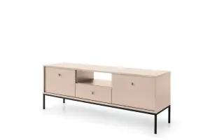 Elegant Mono TV Cabinet H560mm W1540mm D390mm in Beige - Stylish Storage for Modern Entertainment