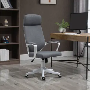 Vinsetto Swivel Office Chair with Lumbar Back Support, Adjustable Height