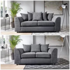 Lennox Grey Sofa Set 3 seater + 2 Seater