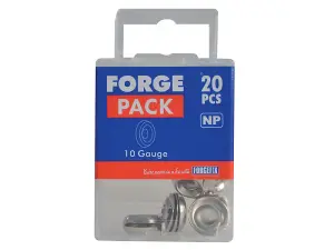 ForgeFix 200SCW8N Screw Cup Washers Solid Brass Nickel Plated No.8 Bag 200 FORSCW8NM