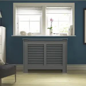 Suffolk Medium Grey Radiator cover 900mm(H) 1195mm(W) 200mm(D)