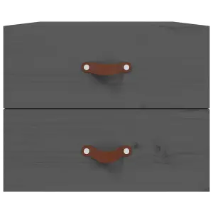 Berkfield Wall-mounted Bedside Cabinets 2 pcs Grey 50x36x40 cm