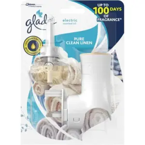 Glade pure clean linen Electric Scented Oil Holder & Refill 20 ml (7554). (Pack of 3)