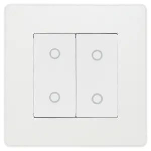 BG Evolve Pearlescent White 200W Double Touch Dimmer Switch 2-Way Master