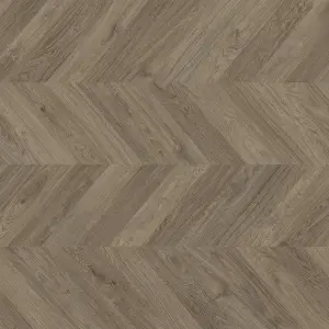 GoodHome Leyton Grey Chevron Wood effect Laminate Flooring, 1.72m²