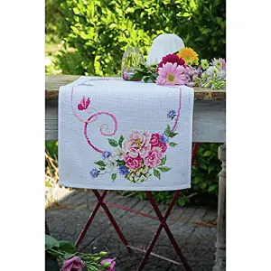 T/RUNNER FLWRS BOUQUET - Counted Cross Stitch Kit: Table Runner: Classic Flowers Bouquet - Vervaco