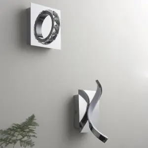 Spiral Chrome effect LED Wall light