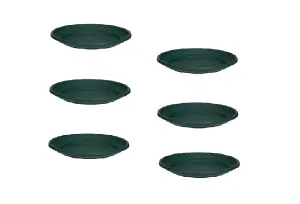 6 x 27cm Plant Pot Saucer Medium Venetian Green Colour Plastic Plant Saucer Dish