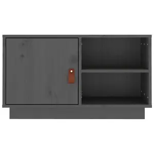 vidaXL TV Cabinet Grey 70x34x40 cm Solid Wood Pine