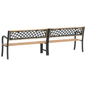 Berkfield Twin Garden Bench 238 cm Chinese Fir Wood