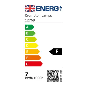 Crompton Lamps LED Candle 6.5W B22 Filament Warm White Clear (60W Eqv) (3 Pack)