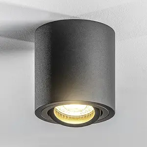 CGC SASHA Black Round Surface Mount Tilt Ceiling Spotlight