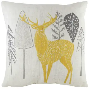 Evans Lichfield Hulder Stag Printed Feather Filled Cushion