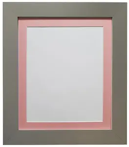 Metro Dark Grey Frame with Pink Mount for Image Size 10 x 4 Inch