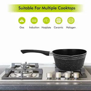 Royalford Milk Pan 14 CM Multipurpose Saucepan - Non-Stick Coating Soup Pot Milk Pan, Easy to Clean