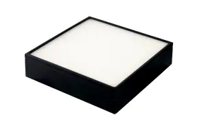 Luminosa Klio Integrated LED Square Surface Mounted Ceiling Light, Black, 4000K