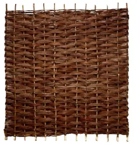 Willow Hurdle Fence Panel Bunch Weave Coppiced Handwoven 6ft x 3ft