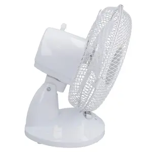 9" Oscillating Desk fan Portable Tilting Head Cooling 2 Speed Silent UK Plug