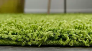 Green Thick Shaggy Rug - California - 110x160cm (3'7x5'4")