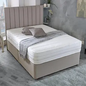 Shire Solaris Antila 2000 Pocket Sprung Divan Bed Set 5FT King 2 Drawers Side- Wool Bronze