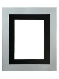 Metro Light Grey Frame with Black Mount for Image Size 24 x 18 Inch