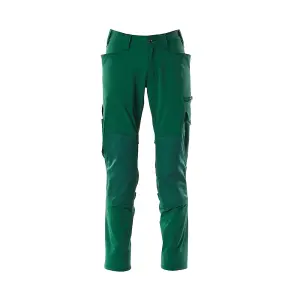 Mascot Accelerate Stretch Trousers with Kneepad Pockets - Green   (44.5) (Leg Length - Long)