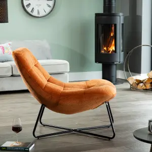 Merced Fabric Accent Chair - Orange