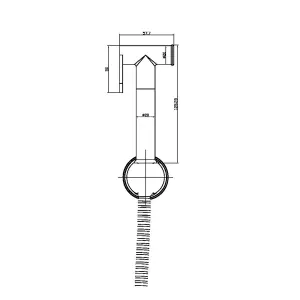 Douche Bidet Shattaf Muslim Shower Spray Thermostatic Handset and Valve Set - Brushed Brass