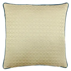 Paoletti Highbury Jacquard Piped Feather Filled Cushion