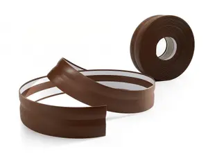 Self-adhesive flexible coved skirting board pvc strip floor wall joint k.811  5m(L) - dark brown