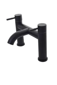 Bathroom Black Modern Waterfall Basin Bath Filler Mixer Bath Filler Tap