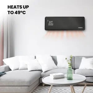 Wall Mounted Overdoor Heater with Timer & LED Display Remote PTC Oscillating Fan