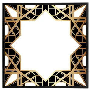 Art deco star border (Picutre Frame) / 24x24" / Oak