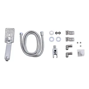 Black Multi-Functional Massage Shower Panel Mixer Shower Set with Temperature Display Screen