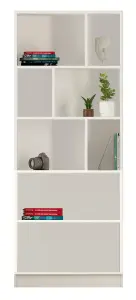 MAISON White Bookcase With 2 Doors