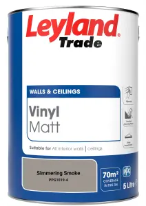 Leyland Trade Vinyl Matt Walls & Ceilings Emulsion Paint Simmering Smoke (PPG1019-4) 5L