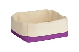 Purple And Cream Small Bread Basket