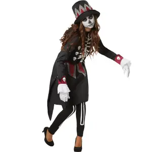 Spooky Skull Lady Costume - black M