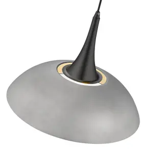 Luminosa Spring Dome Ceiling Pendant Cement, E27