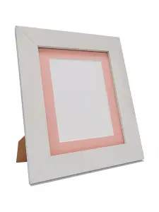 Metro White Frame with Pink Mount for Image Size 10 x 8 Inch