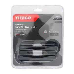 Timco - Radmore Lever On Rose Handles - Matt Black (Size 51mm - 2 Pieces)