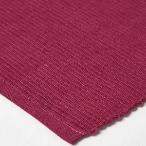 Homescapes Cotton Plain Plum Pack of 2 Placemats