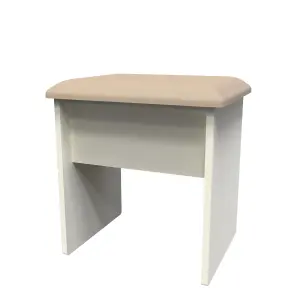 Lancaster Stool in Cream & Oak (Ready Assembled)