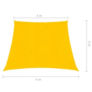 Berkfield Sunshade Sail 160 g/m2 Yellow 3/4x3 m HDPE