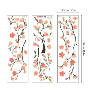 Walplus Delicate Peach Branch Wall Stickers Mural Decal Room Décor