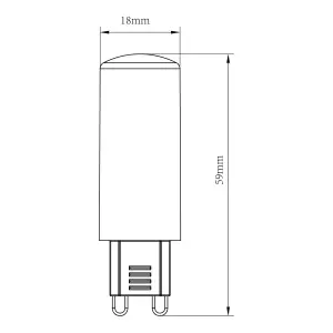 Jacobsen G9 4W Neutral white LED Dimmable Light bulb, Pack of 2