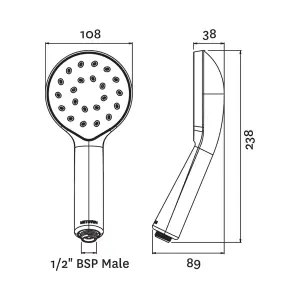 Methven Kiri MK2 Satinjet Shower Head