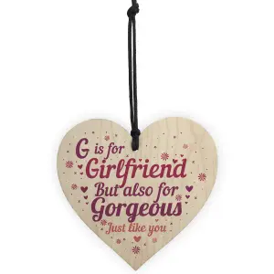 Red Ocean Girlfriend And Boyfriend Funny Gifts Handmade Wooden Heart Sign Relationship Gift For Anniversary Birthday