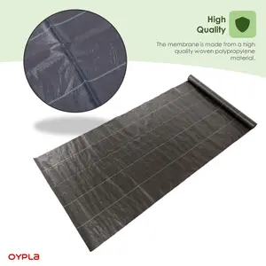 Oypla 1m x 25m Heavy Duty Weed Control Ground Cover Membrane Sheet