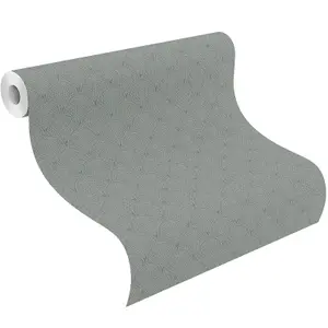 Rasch Madagascar Grey Artex Comb Fan Shell Spots Dots Wallpaper